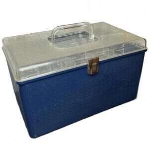 Large Vintage Sewing Box Made USA Sunbury, Pa